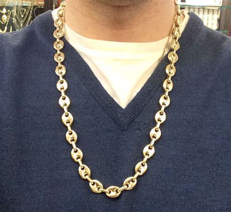 gold plated gucci chain|14k gold Gucci link chain.